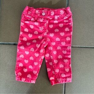 George Pink Heart Pattern Kids Jeans
